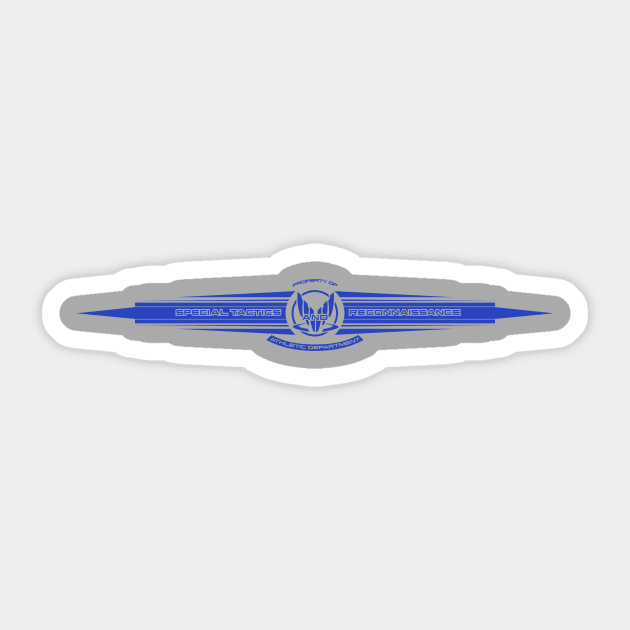 Spectre Athletic Dept. [Blue] Sticker by Karthonic